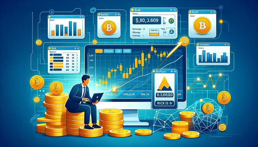 A depiction of Bitcoin with circuits illustrating the technological aspect of mining.